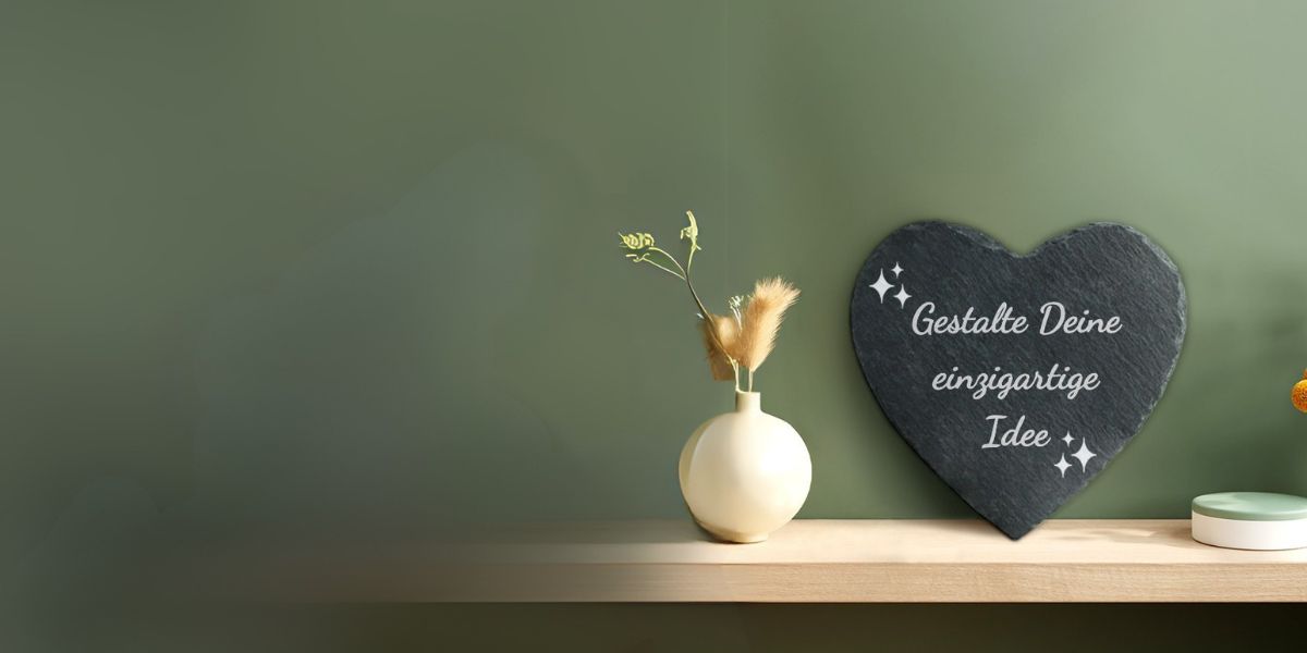 Elegante Schiefertafel mit Foto und Text – Gedenktafeln & Türschilder individuell gestaltet von SchieferArts