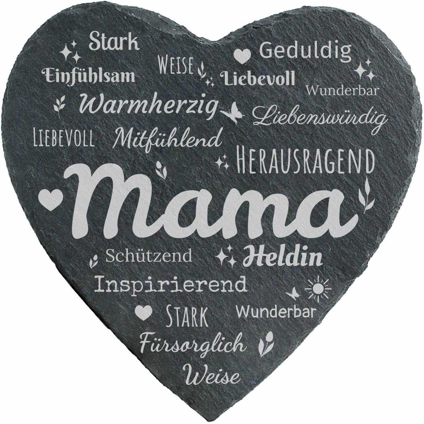 Schieferherz - Wortherz Mama - Personalisiert