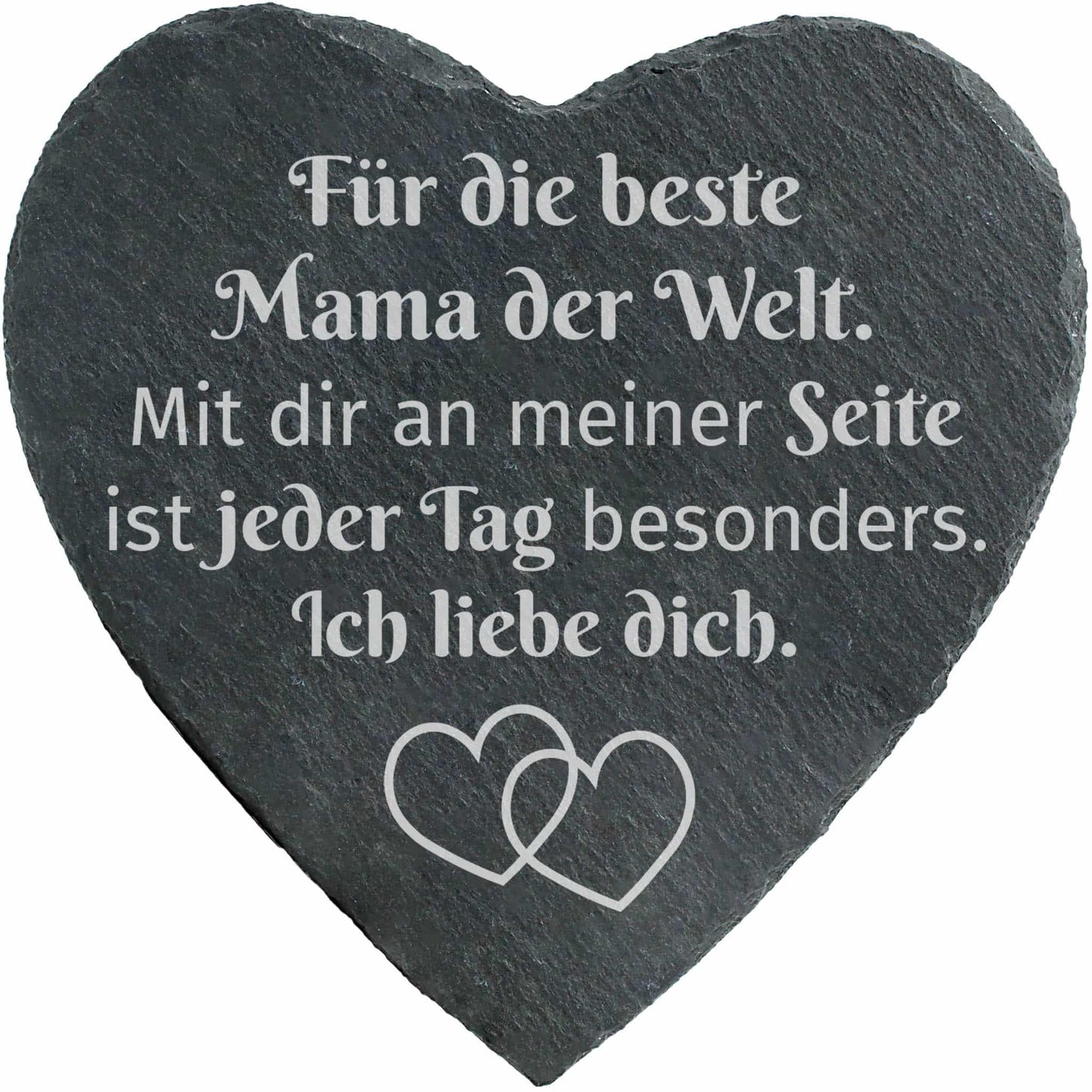 Schieferherz mit Gravur - Für die beste Mama der Welt