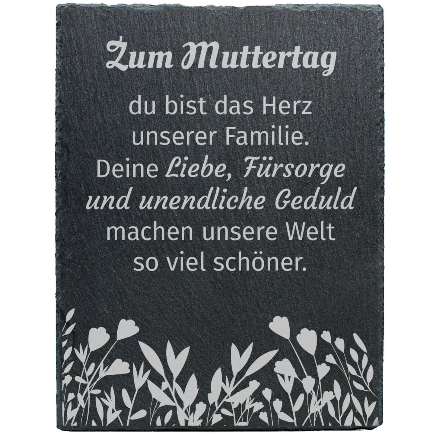 Schiefertafel mit Gravur - Zum Muttertag