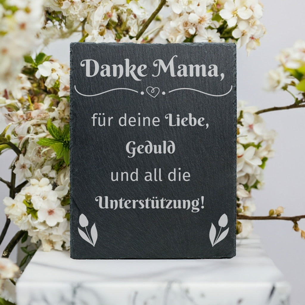 Schiefertafel mit Gravur - Danke Mama