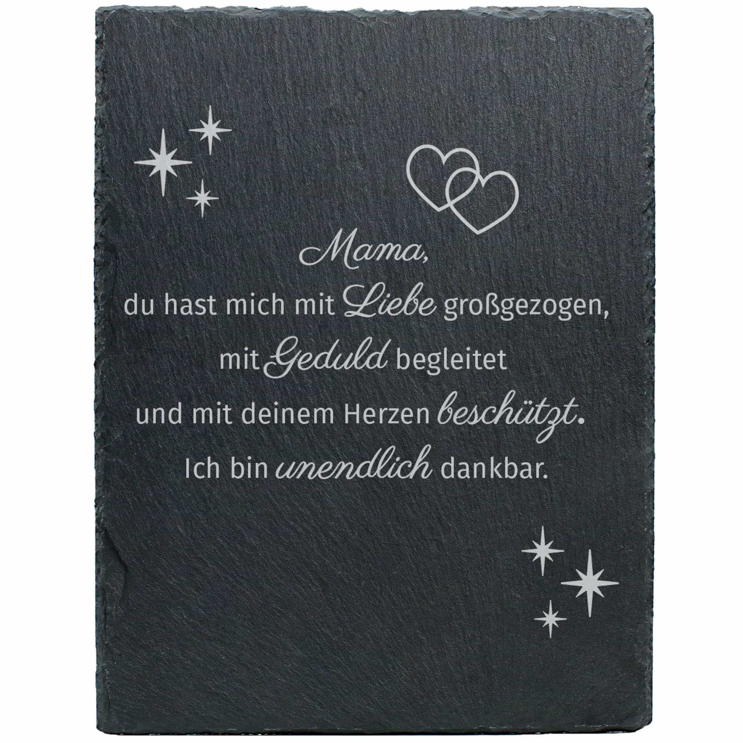 Schiefertafel mit Gravur - Unendlich Dankbar