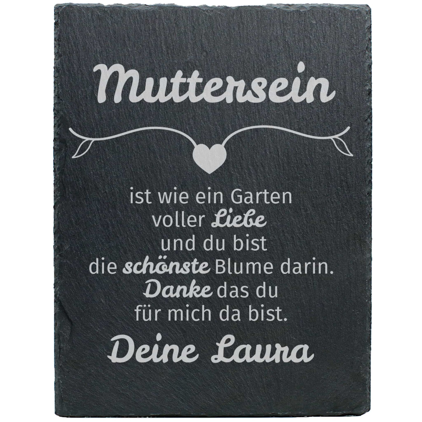 Personalisierte Schiefertafel - Muttersein