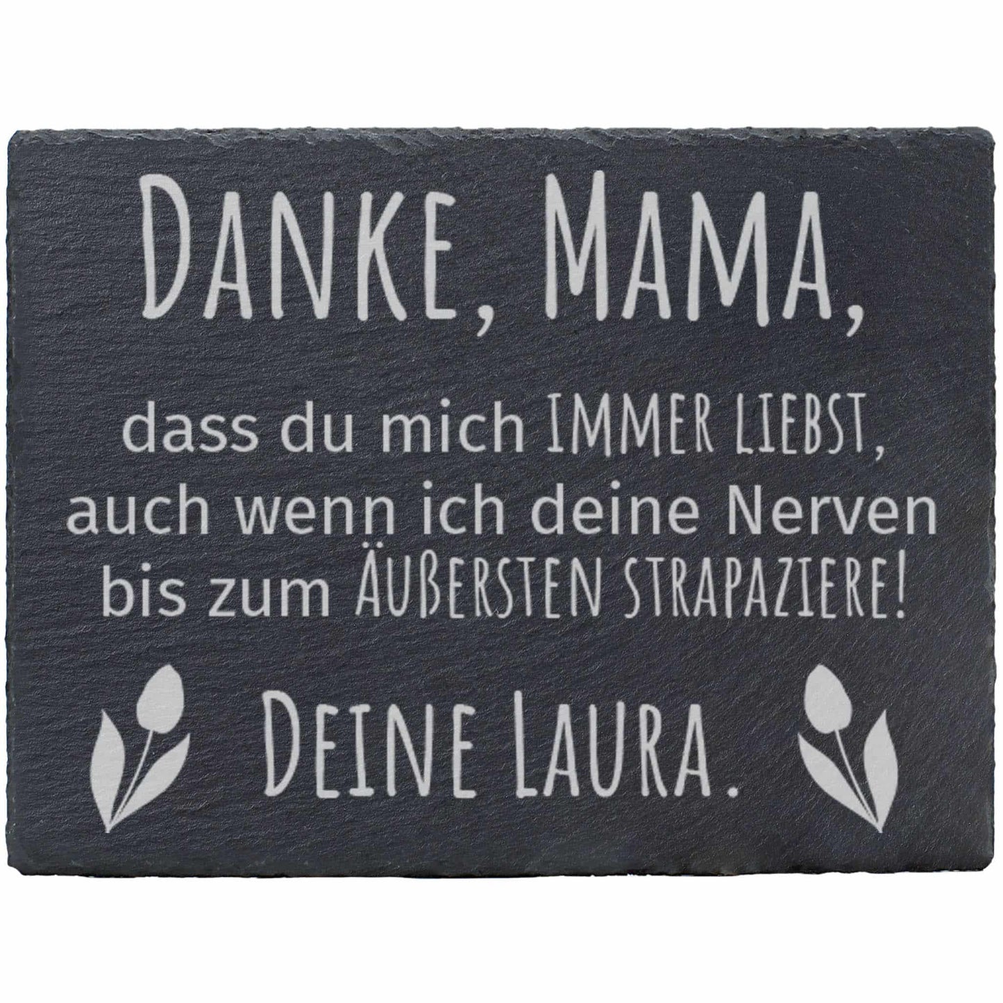 Personalisierte Schiefertafel - Danke Mama