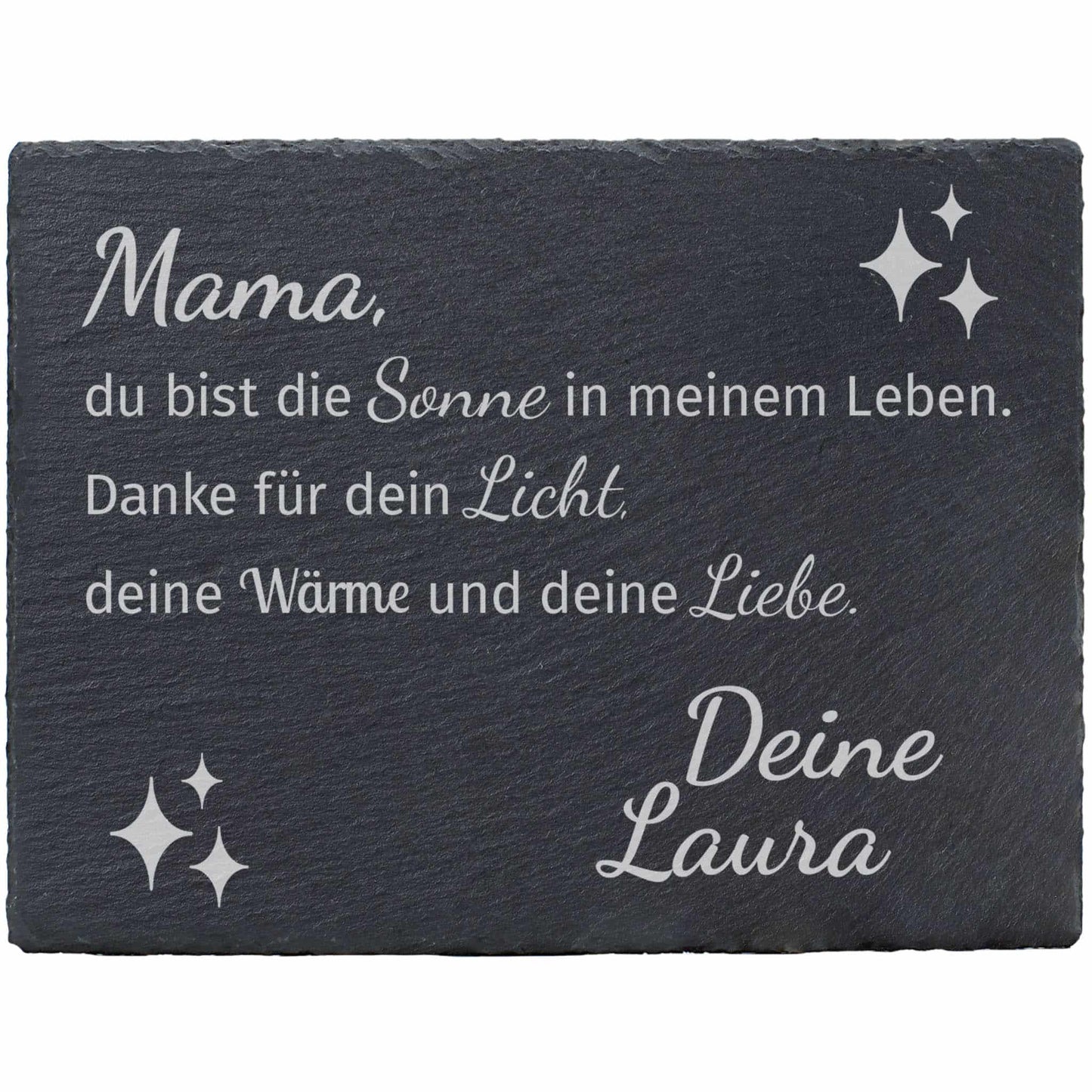 Personalisierte Schiefertafel - Du bist die Sonne
