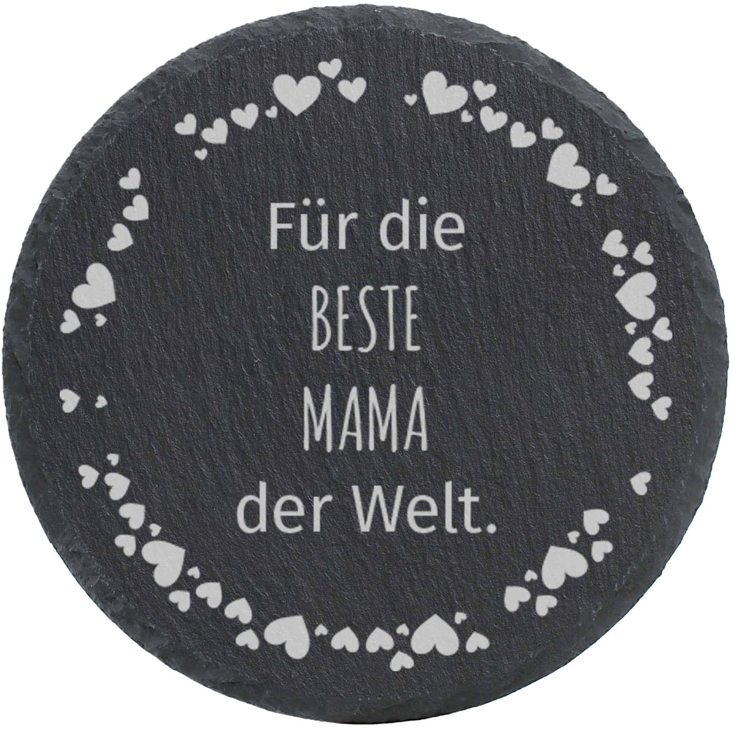 Runde Schiefertafel - Für die beste Mama der Welt