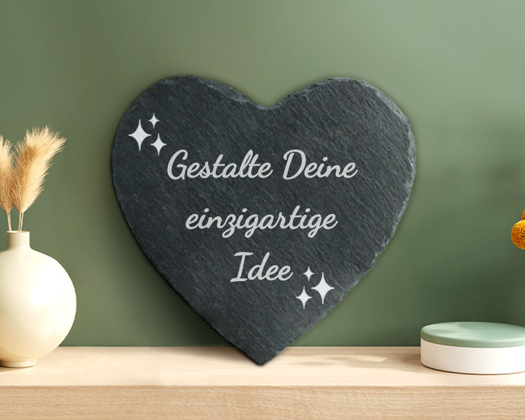 Einfache Gestaltung einer Schiefertafel mit dem Online-Konfigurator von SchieferArts