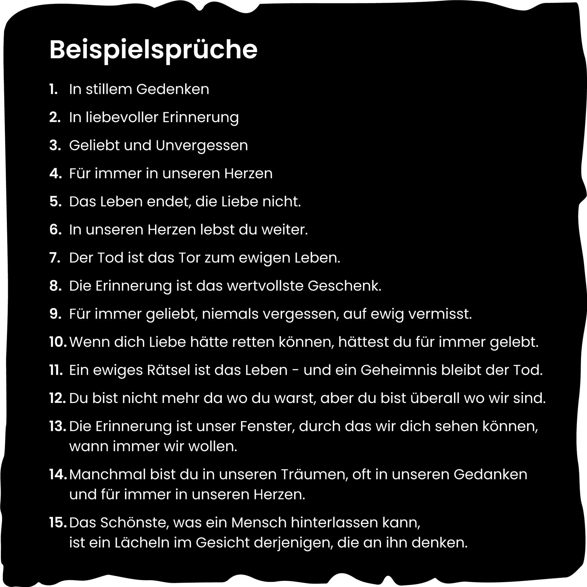 Personalisierte Schiefertafel mit Foto und Gravur – stilvolle Erinnerungstafel für Verstorbene, Beispielsprüche