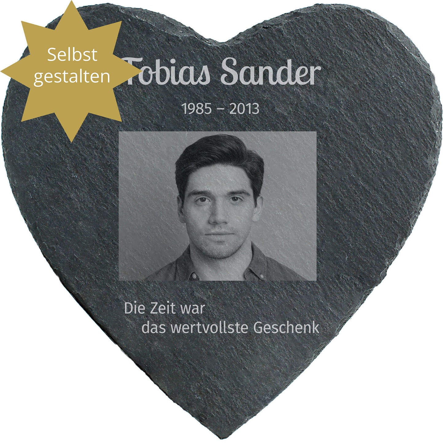 Schieferherz 20x20 cm